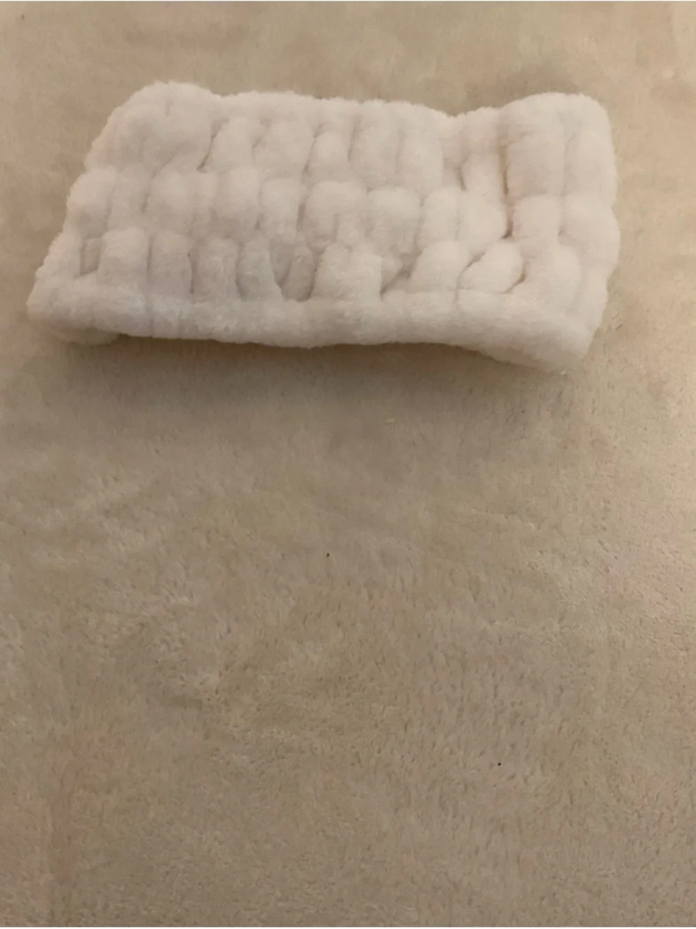White Plush Bow Headband - Kids Hair Accessory